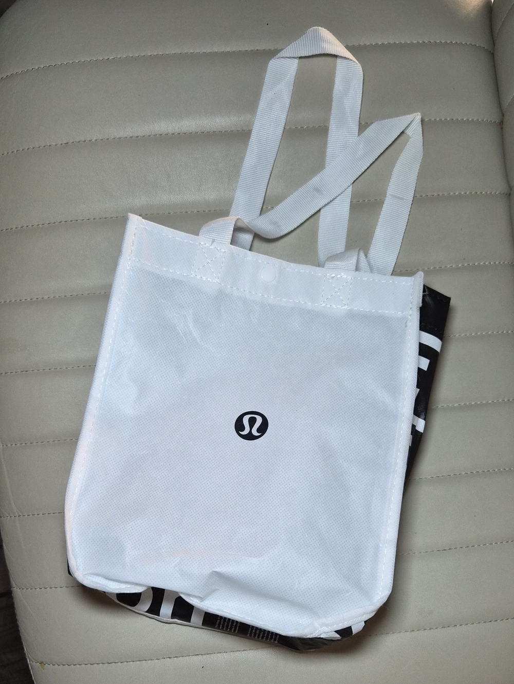 lululemon athletica White Logo Tote Bag